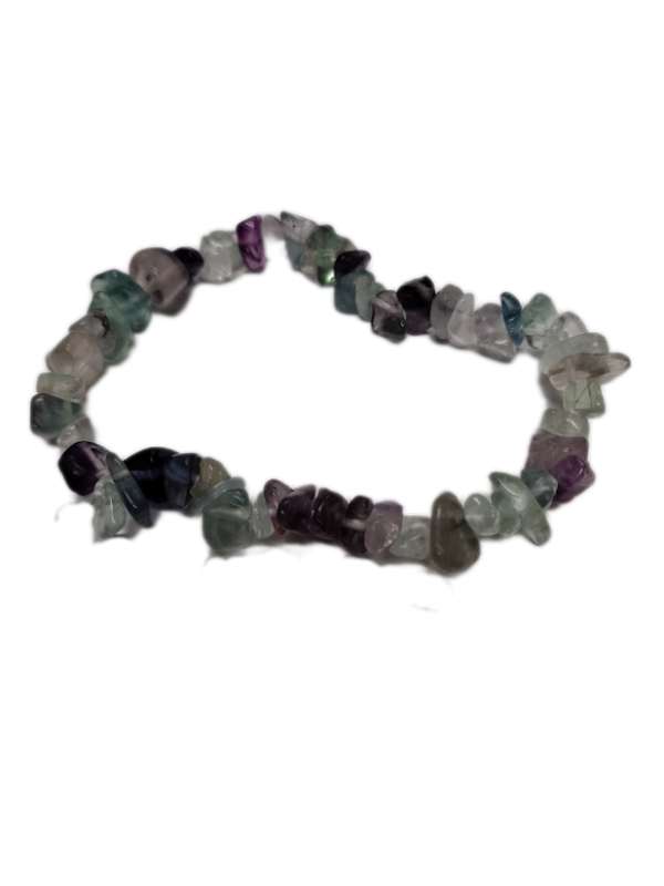 Rough tumbled bead Fluorite bracelet