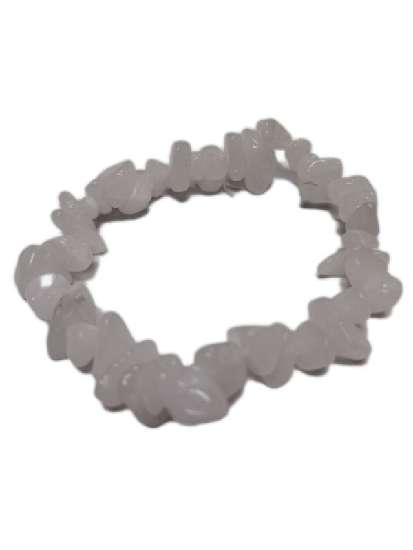 Rough tumbled bead alabaster bracelet