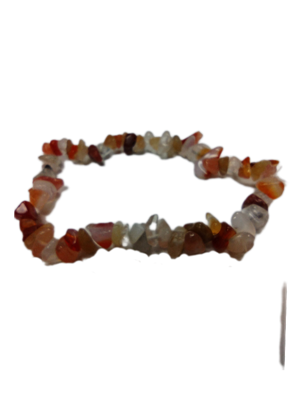 Rough tumbled bead red Agate bracelet