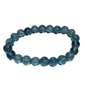8 millimeter round bead blue quartz bracelet