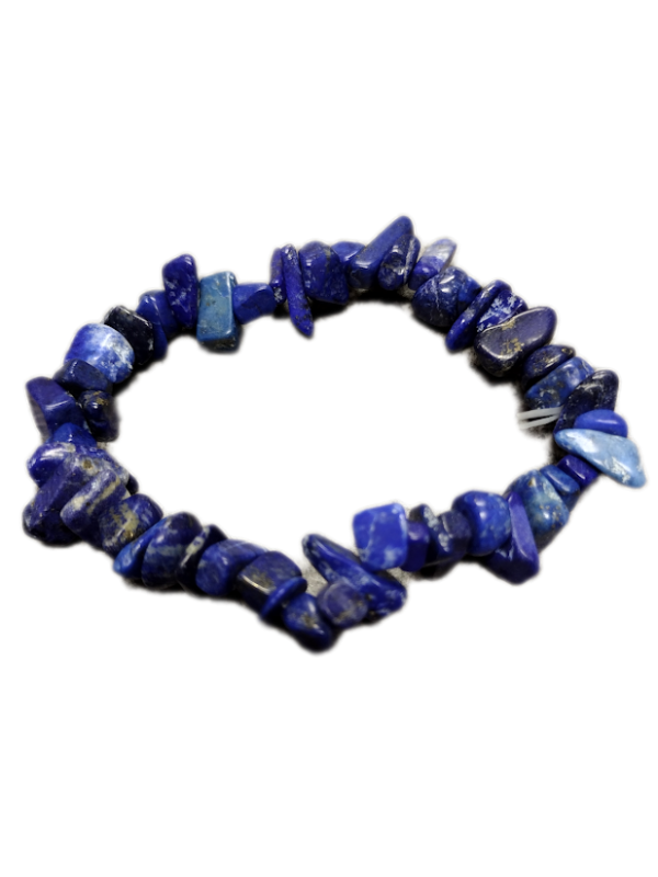 Rough tumbled bead lapis lazuli bracelet