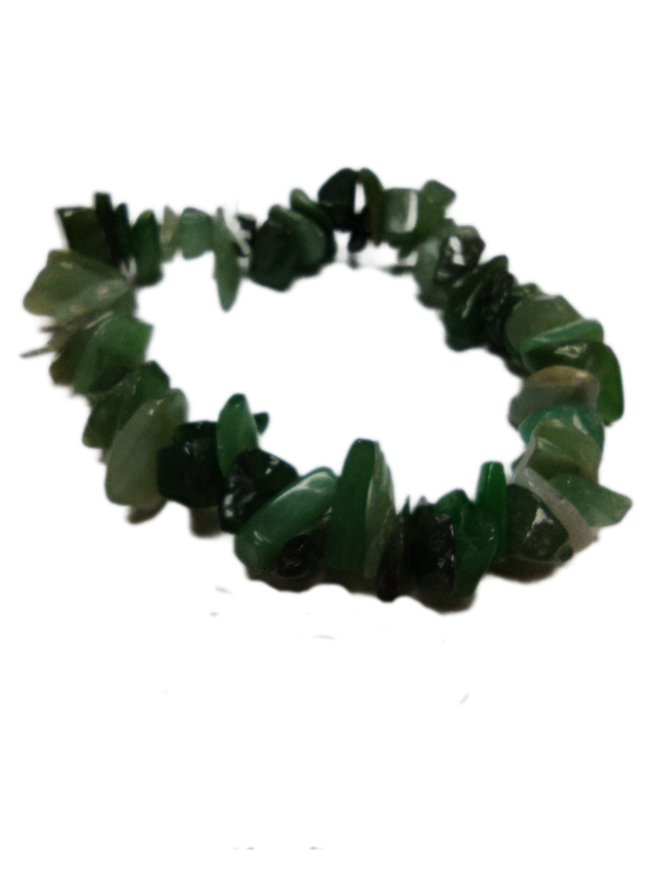 Rough tumbled bead jade bracelet